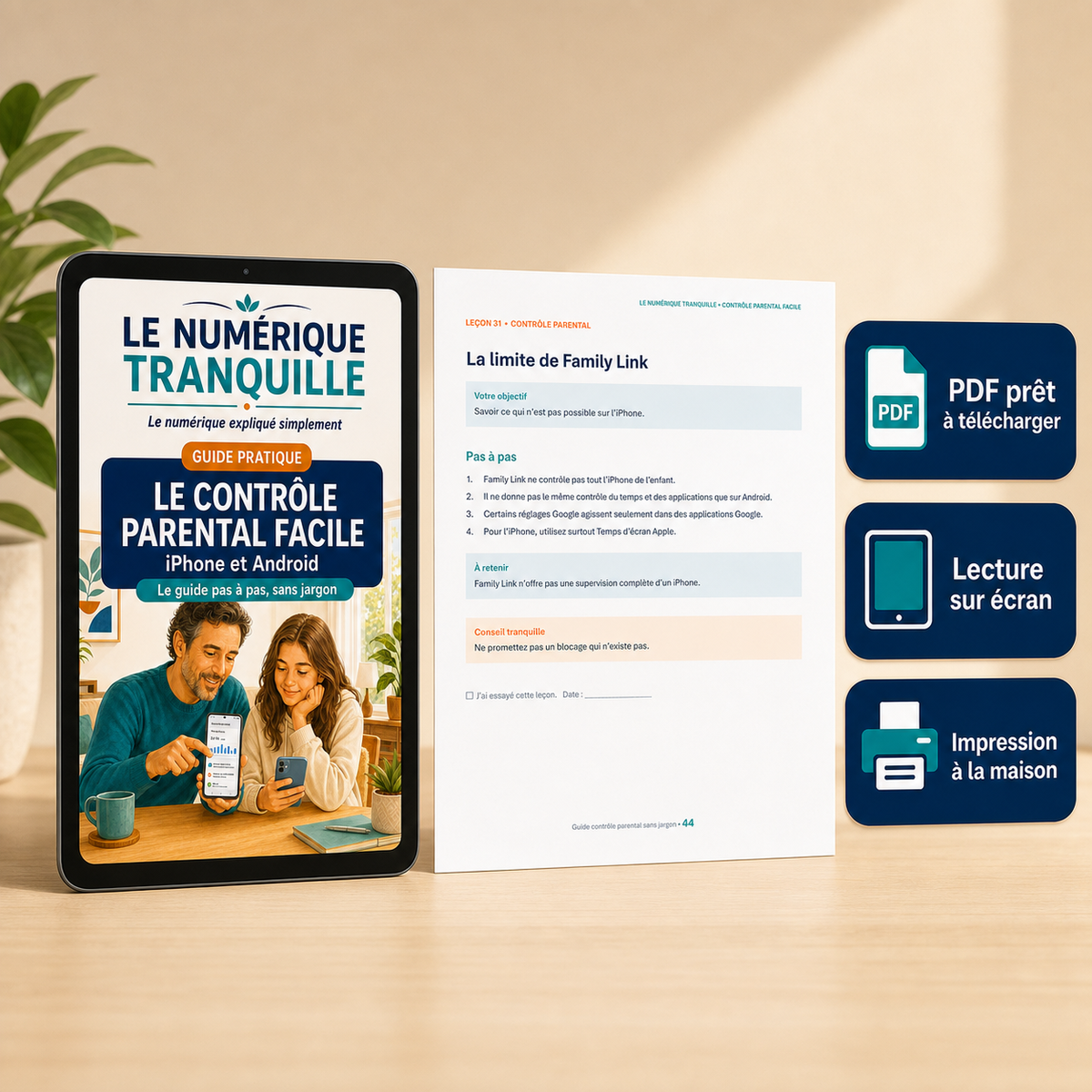 Le contrôle parental facile — ce qui est inclus